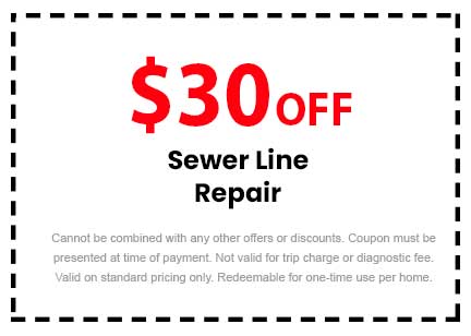 Discount on Sewer Line Repair