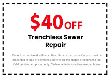 Discount on Trenchless Sewer Repair