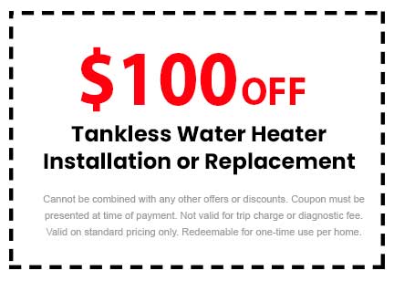 Discount on Tankless Water Heater Installation