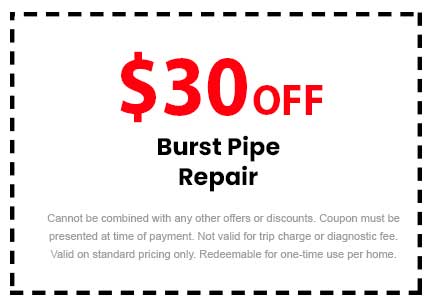 Discount on Burst Pipe Repair