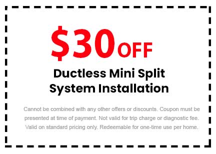 Discount on Ductless Mini Split AC Systems